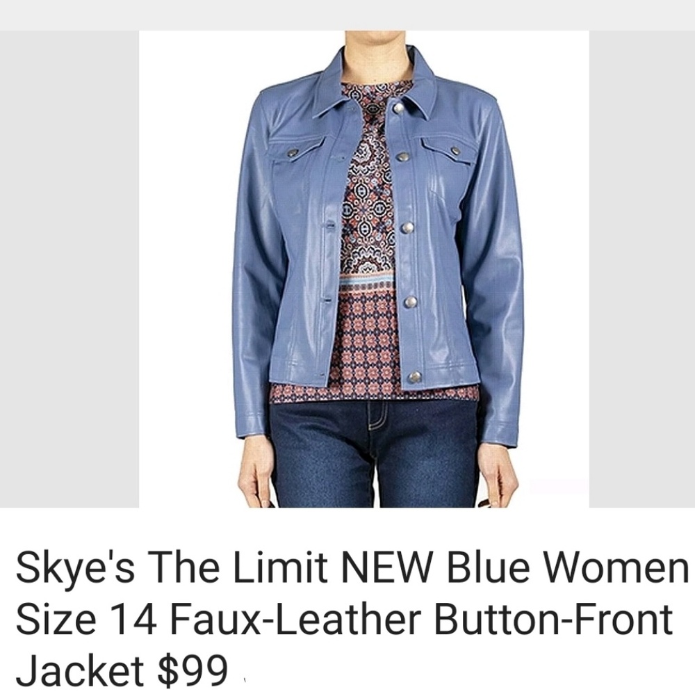 NWT SKYS THE LIMIT LEATHER JACKET VEGAN GORGEOUS 😍 NORDSTROM $99 MSRP - Picture 4 of 4